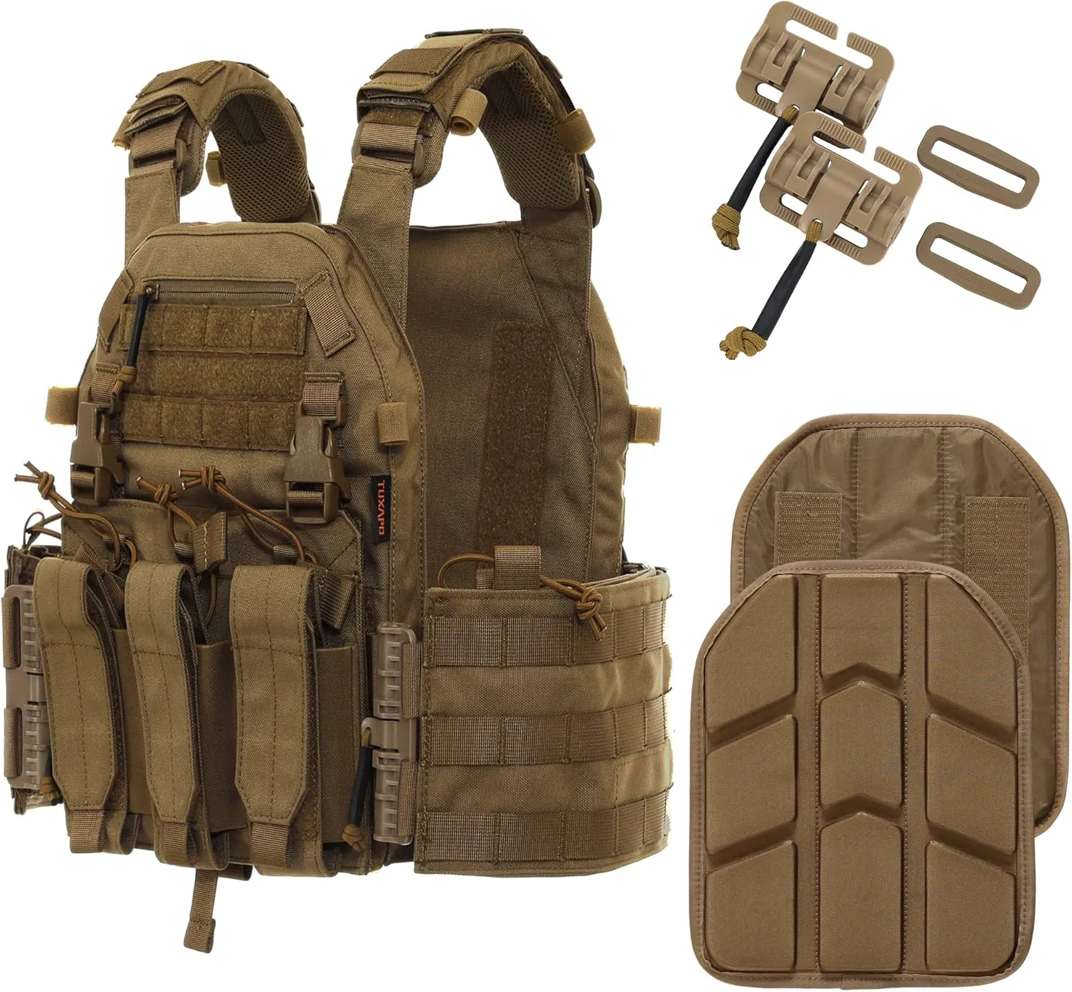 Tactical Molle Vest for Men Adjustable for Adult Airsoft Vest Military Training Hunting and Gaming