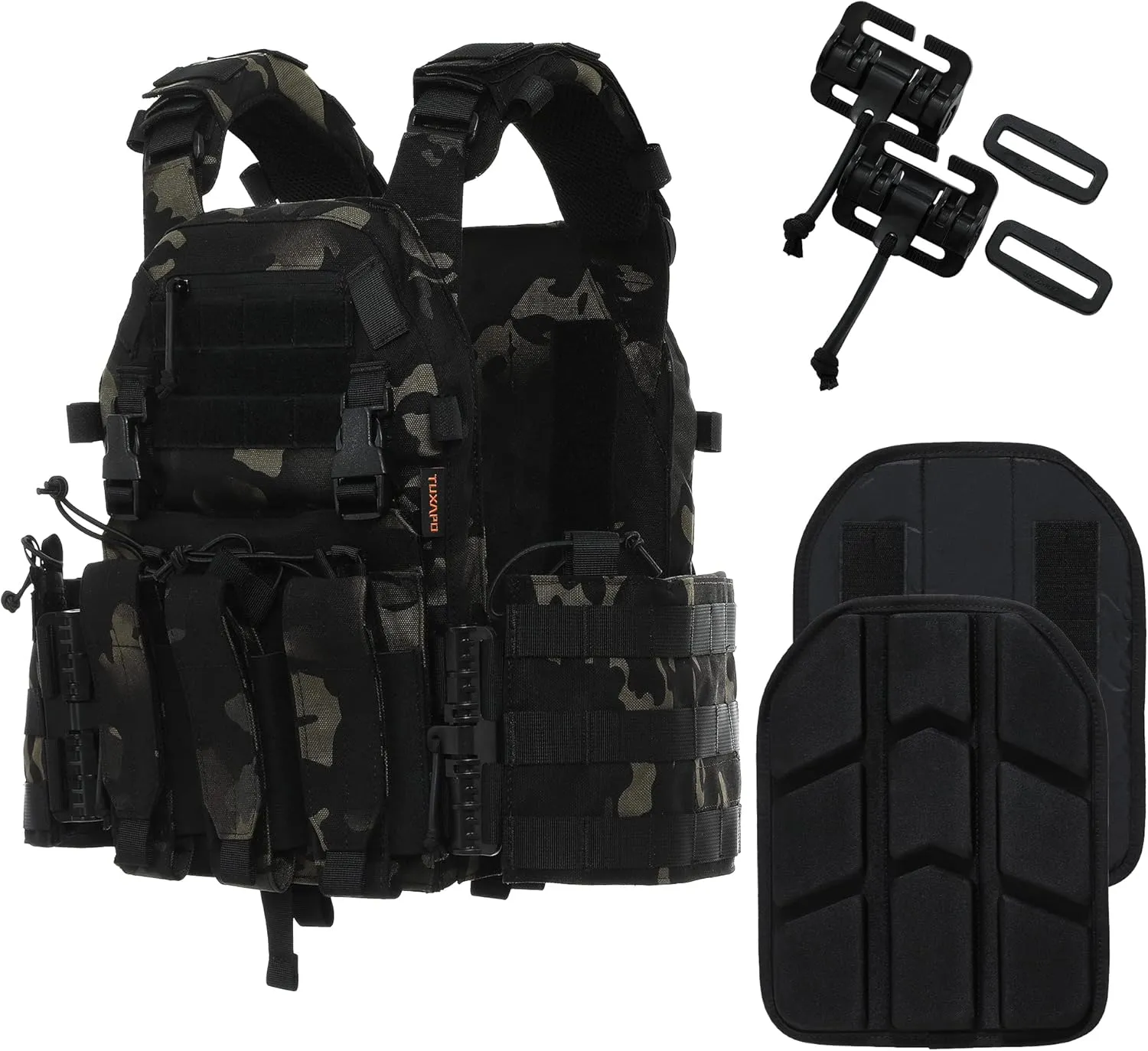 Tactical Molle Vest for Men Adjustable for Adult Airsoft Vest Military Training Hunting and Gaming