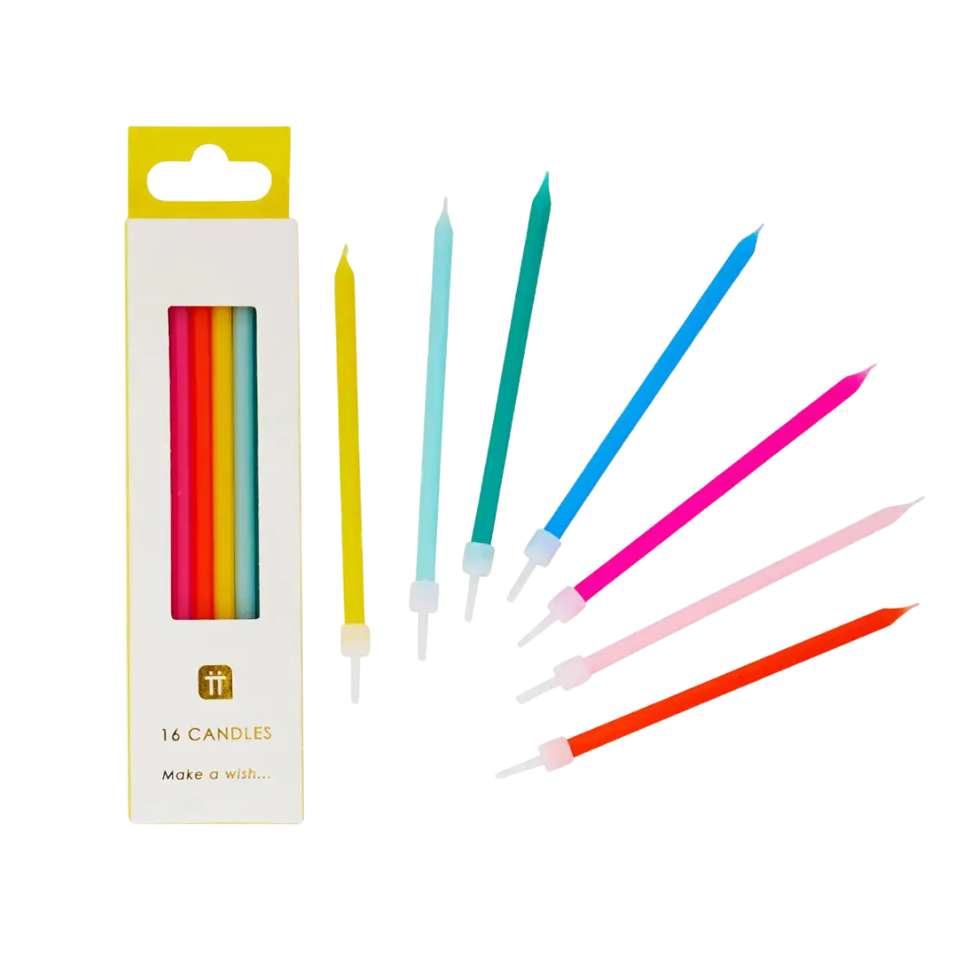 Tall Rainbow Birthday Candles