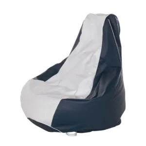 Taylor Made Boat Seats - Marine Beanbag Chair (White/Navy) - Fabric