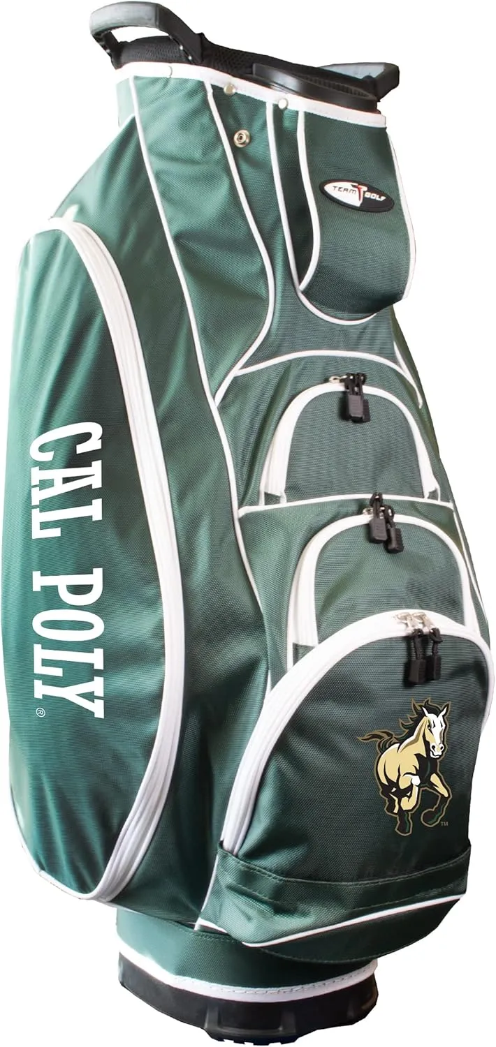Team Golf NCAA Cal Poly ST Albatross Golf Bag Lightweight, 10-Way Club Divider, Spring Action Stand, Insulated Cooler Pocket, Velcro Glove and Umbrella Holder & Lift Assist Handles
