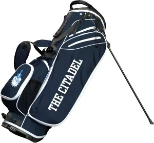 Team Golf NCAA Citadel Military Birdie Stand Golf Bag, Lightweight, 14-Way Club Divider, Spring Action Stand, Insulated Cooler Pocket, Velcro Glove and Umbrella Holder & Padded Handles