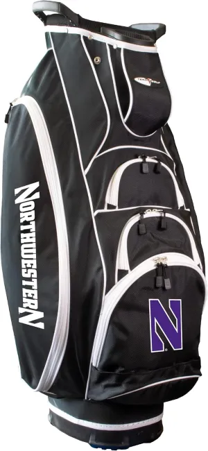 Team Golf NCAA Northwestern Albatross Golf Bag Lightweight, 10-Way Club Divider, Spring Action Stand, Insulated Cooler Pocket, Velcro Glove and Umbrella Holder & Lift Assist Handles
