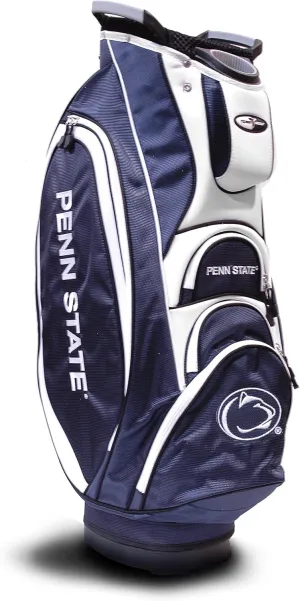 Team Golf NCAA Penn State Nittany Lions Victory Golf Cart Bag, 10-way Top with Integrated Dual Handle & External Putter Well, Cooler Pocket, Padded Strap, Umbrella Holder & Removable Rain Hood