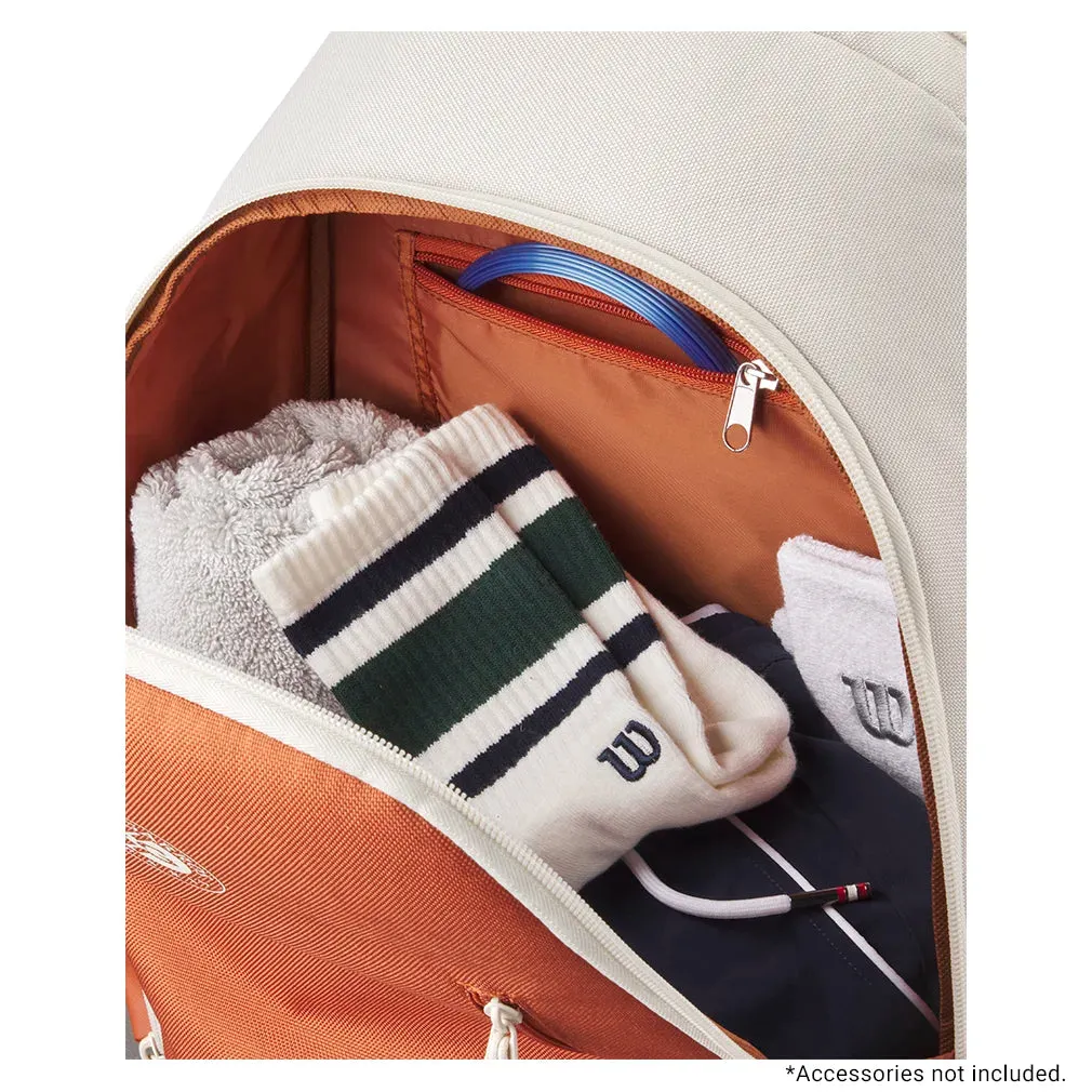 Team Roland Garros 2025 Tennis Backpack Cream and Clay