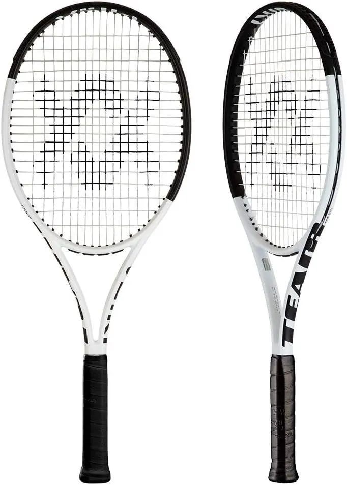 Team Speed Prestrung White and Black Tennis Racquet