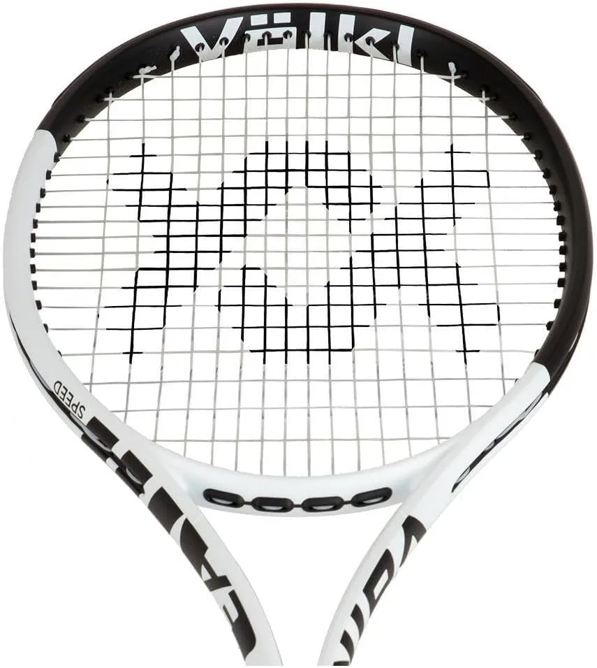 Team Speed Prestrung White and Black Tennis Racquet