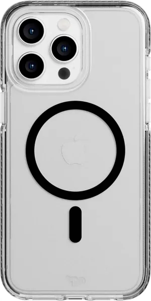 Tech21 Evo Crystal case for iPhone 15 Pro Max - Compatible with MagSafe - Impact Protection Case - Graphite Black
