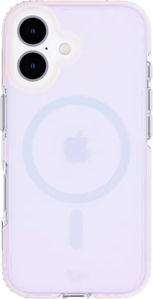 Tech21 EvoArt for iPhone 16 Compatible with MagSafe - Impact Protection Case - in Holographic Blue