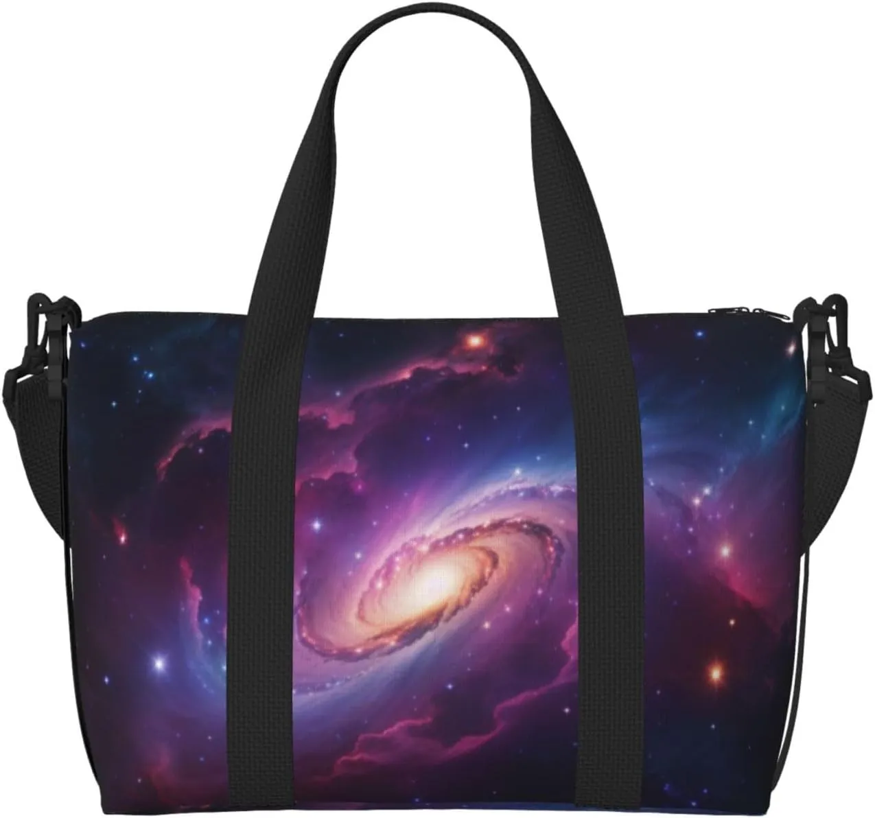 Technological Nebula 1 Travel Bag for Women Men Weekender Bags Carry on Overnight Bag Tote Bag Yoga Gym Bag for Gym, Work, Weekend, Travel, Personal Items