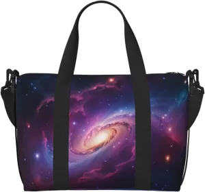 Technological Nebula 1 Travel Bag for Women Men Weekender Bags Carry on Overnight Bag Tote Bag Yoga Gym Bag for Gym, Work, Weekend, Travel, Personal Items