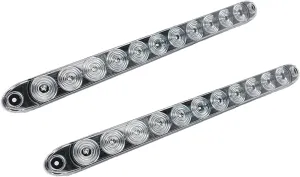 TecNiq, Inc PAIR of 15"" LED - Stop Turn Tail Marker Light (STT) - Red LEDs with Clear Lens - Multi-Function Trailer, Truck or Equipment LED Light Bar - Manufactured by TecNiq in the USA, Low Profile
