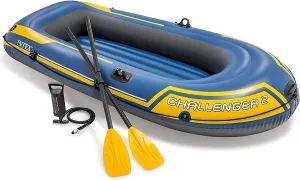 TEmkin Inflatable Boat Canoe Raft Inflatable Kayak with Air Pump Rope Paddle,Boat for Adults and Kids, Portable Fishing Boat
