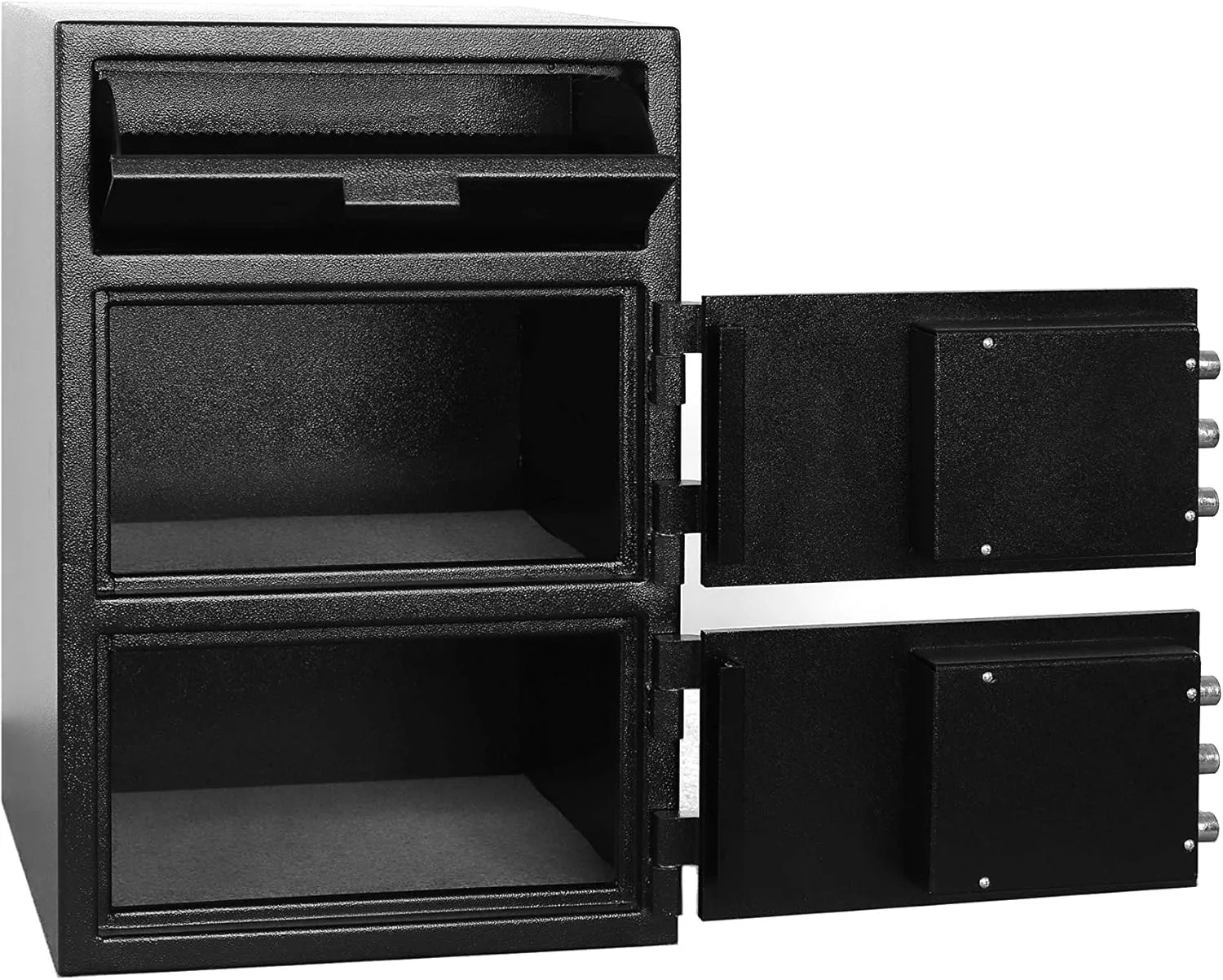 Templeton Large Depository Drop Safe & Lock Box, Electronic Multi-User Keypad Combination Lock with Key Backup, Anti Fishing Security, 3.6 CBF Black