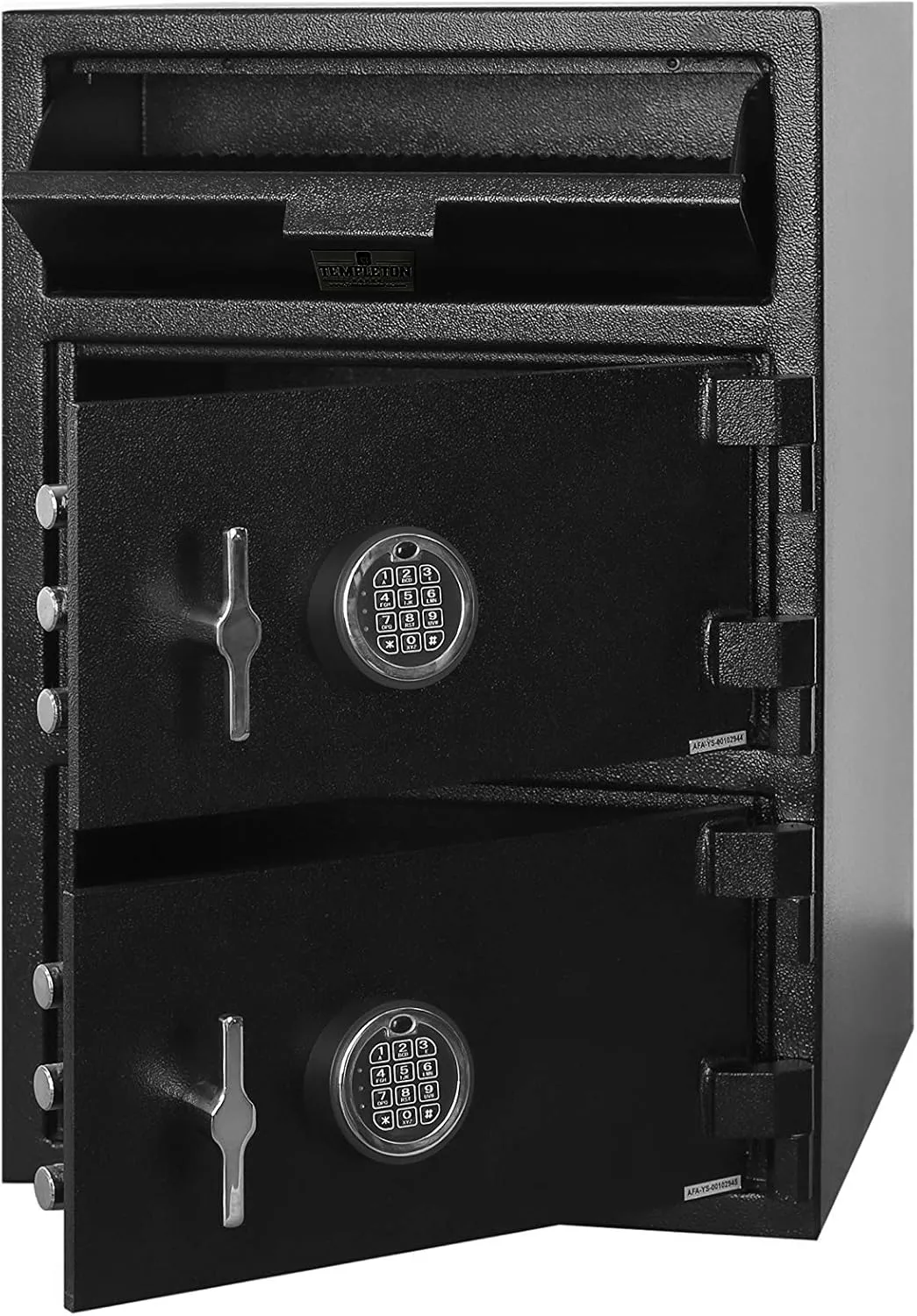 Templeton Large Depository Drop Safe & Lock Box, Electronic Multi-User Keypad Combination Lock with Key Backup, Anti Fishing Security, 3.6 CBF Black