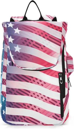 Tennis Bag Tennis Backpack for Women Men, Tennis Bag Holds 2 Rackets, Pickleball Paddles Balls, Badminton Squash, American Flag Of The 1980s (1)