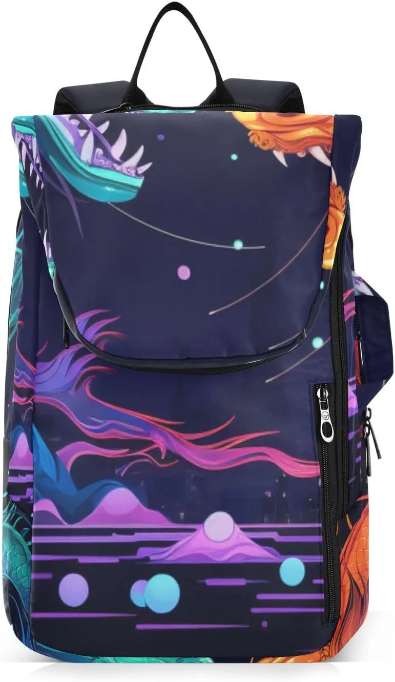 Tennis Bag Tennis Backpack for Women Men, Tennis Bag Holds 2 Rackets, Pickleball Paddles Balls, Badminton Squash, Chinese Dragon (3)