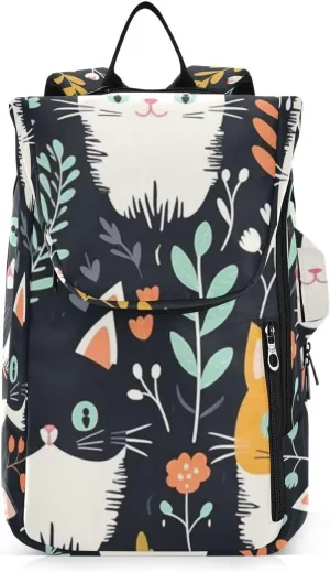 Tennis Bag Tennis Backpack for Women Men, Tennis Bag Holds 2 Rackets, Pickleball Paddles Balls, Badminton Squash, Cute Cat (30)