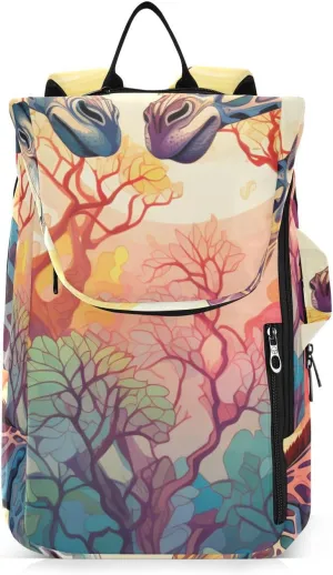 Tennis Bag Tennis Backpack for Women Men, Tennis Bag Holds 2 Rackets, Pickleball Paddles Balls, Badminton Squash, Cute Giraffe (11)