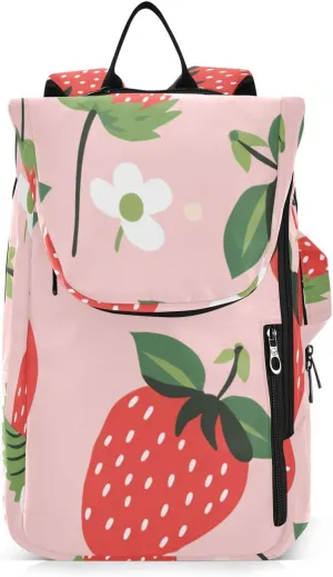 Tennis Bag Tennis Backpack for Women Men, Tennis Bag Holds 2 Rackets, Pickleball Paddles Balls, Badminton Squash, Cute Strawberry (28)