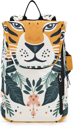 Tennis Bag Tennis Backpack for Women Men, Tennis Bag Holds 2 Rackets, Pickleball Paddles Balls, Badminton Squash, Cute Tiger (21)