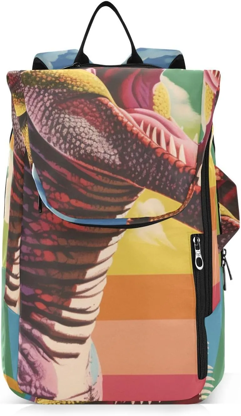 Tennis Bag Tennis Backpack for Women Men, Tennis Bag Holds 2 Rackets, Pickleball Paddles Balls, Badminton Squash, Dinosaur Rainbow (1)