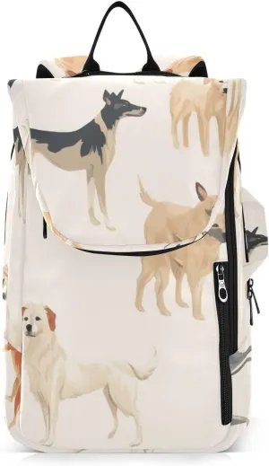 Tennis Bag Tennis Backpack for Women Men, Tennis Bag Holds 2 Rackets, Pickleball Paddles Balls, Badminton Squash, Illustration Dog (1)