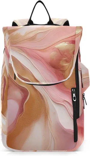 Tennis Bag Tennis Backpack for Women Men, Tennis Bag Holds 2 Rackets, Pickleball Paddles Balls, Badminton Squash, Marble Pink (4)