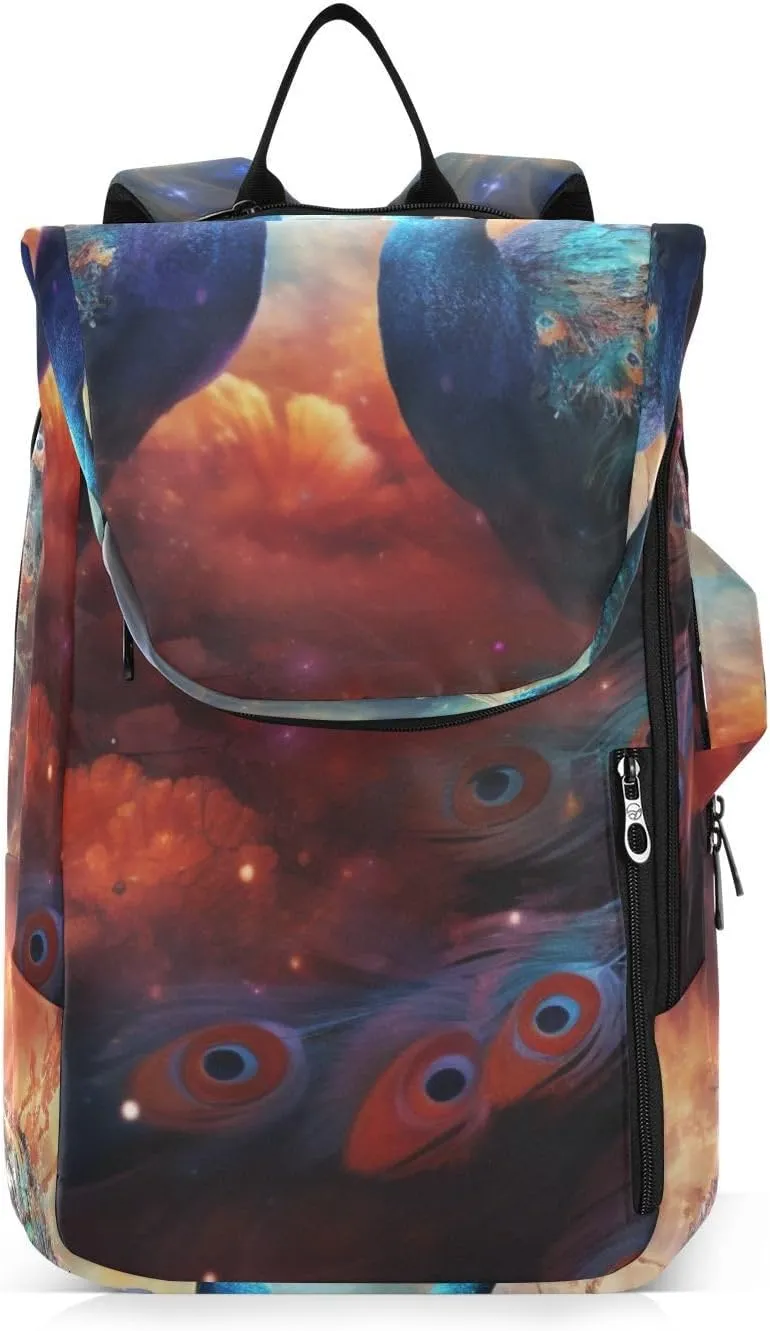 Tennis Bag Tennis Backpack for Women Men, Tennis Bag Holds 2 Rackets, Pickleball Paddles Balls, Badminton Squash, Peacock (36)