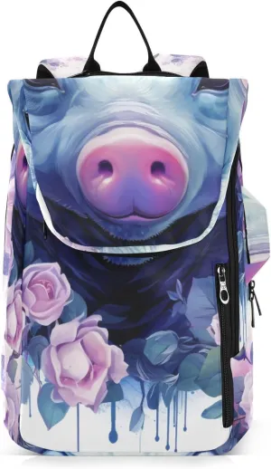 Tennis Bag Tennis Backpack for Women Men, Tennis Bag Holds 2 Rackets, Pickleball Paddles Balls, Badminton Squash, Rose Pig (1)