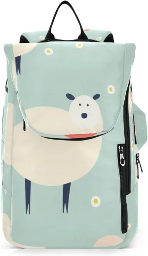 Tennis Bag Tennis Backpack for Women Men, Tennis Bag Holds 2 Rackets, Pickleball Paddles Balls, Badminton Squash, Simple Drawing Sheep (1)