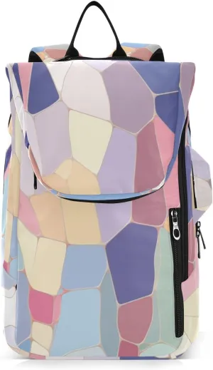 Tennis Bag Tennis Backpack for Women Men, Tennis Bag Holds 2 Rackets, Pickleball Paddles Balls, Badminton Squash, Stained Glass Cow (1)