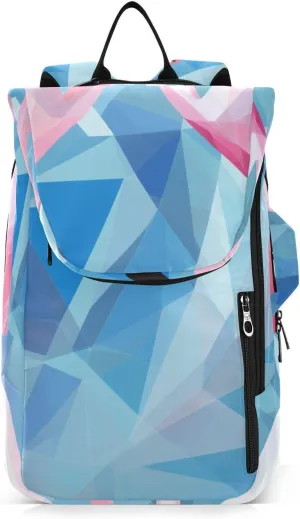 Tennis Bag Tennis Backpack for Women Men, Tennis Bag Holds 2 Rackets, Pickleball Paddles Balls, Badminton Squash, Stained Glass Flamingo (4)