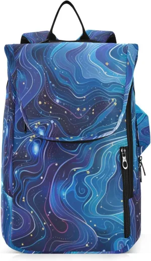 Tennis Bag Tennis Backpack for Women Men, Tennis Bag Holds 2 Rackets, Pickleball Paddles Balls, Badminton Squash, Starry Sky Universe (35)