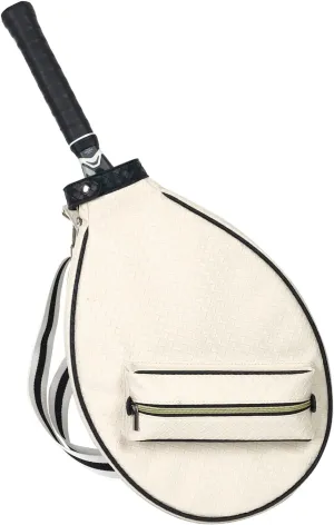 Tennis Sling Bag, Lightweight Tennis Crossbody Backpack with Exterior Zip Pocket, Checkered Pattern Tennis Racket for racquet with a head, Shoulder Bag for Men