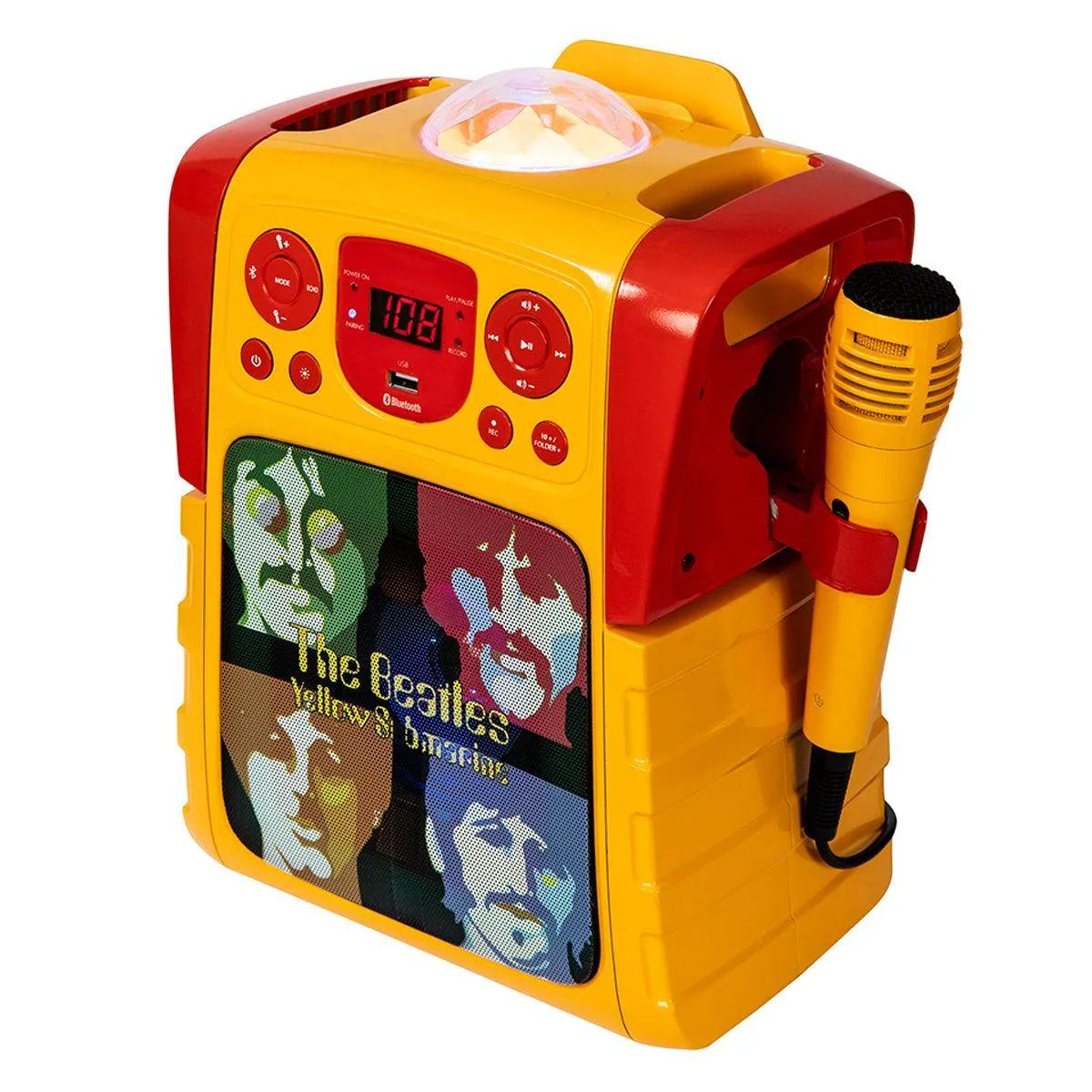 The Beatles Yellow Submarine Karaoke Speaker with Light Show and 2 Microphones