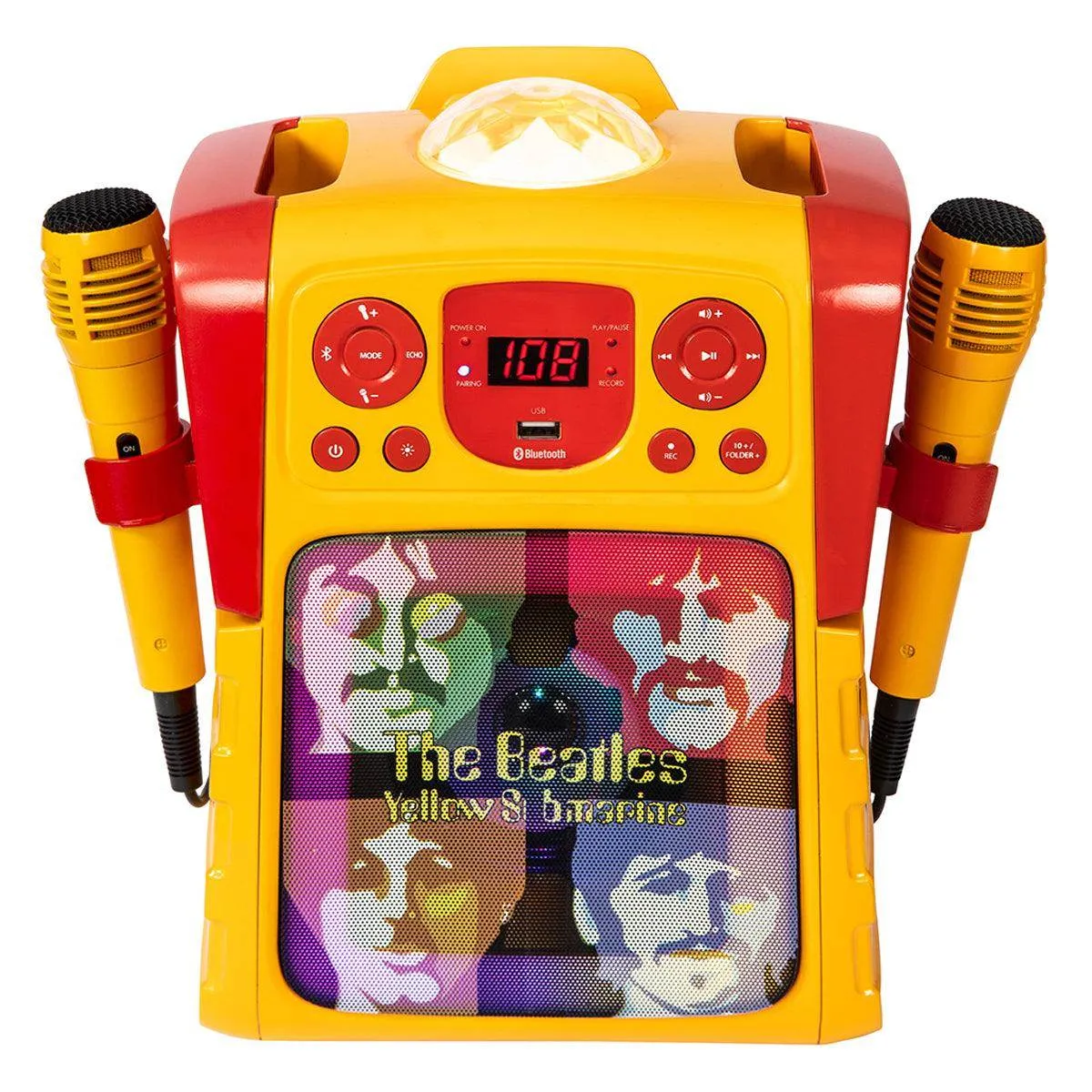 The Beatles Yellow Submarine Karaoke Speaker with Light Show and 2 Microphones