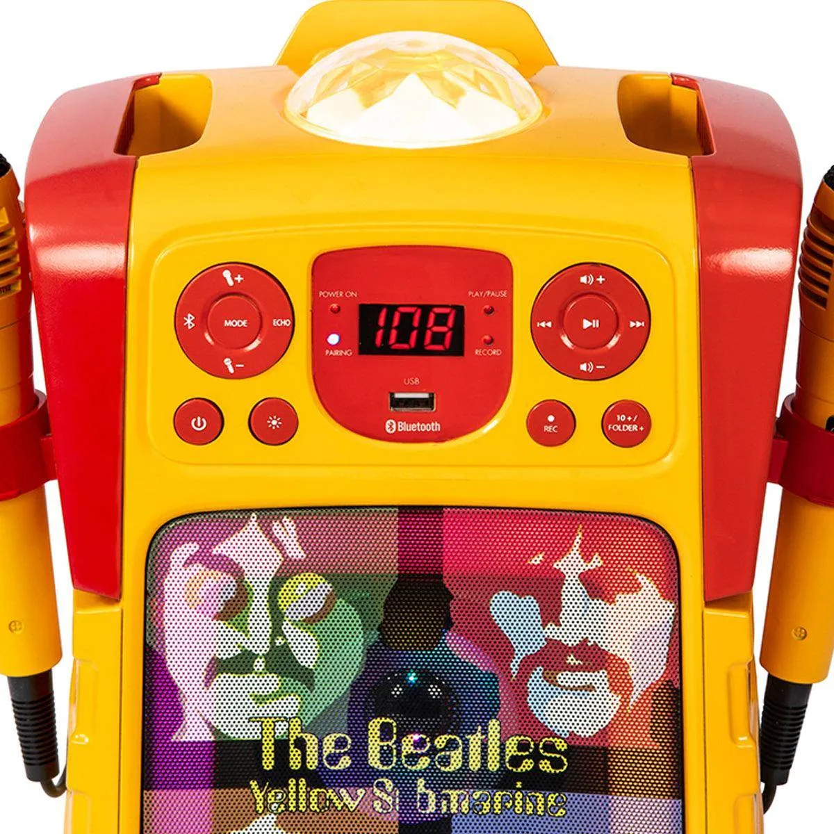 The Beatles Yellow Submarine Karaoke Speaker with Light Show and 2 Microphones