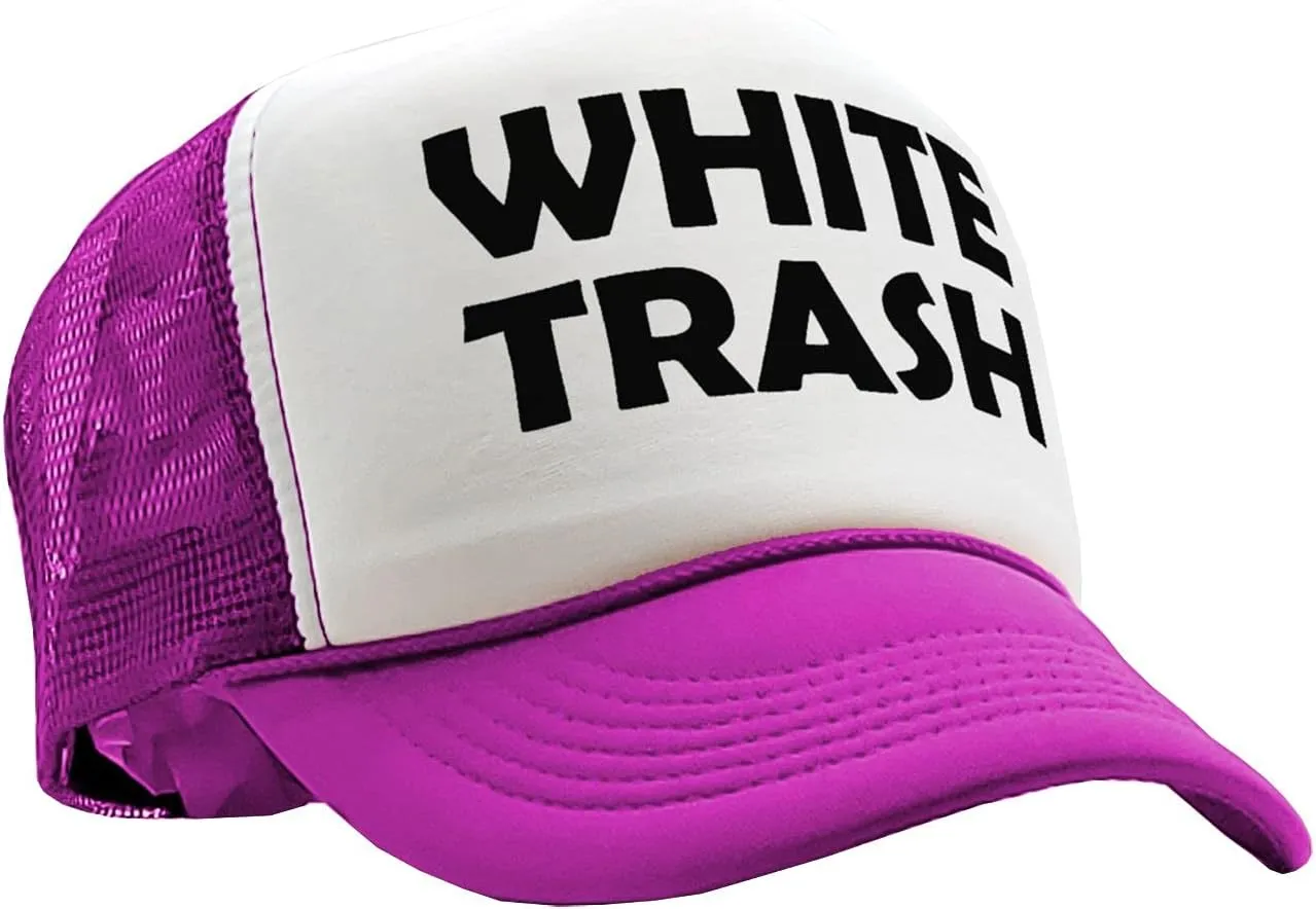 The Goozler - White Trash - Redneck Hillbilly Funny Prank - Vintage Retro Style Trucker Cap Hat