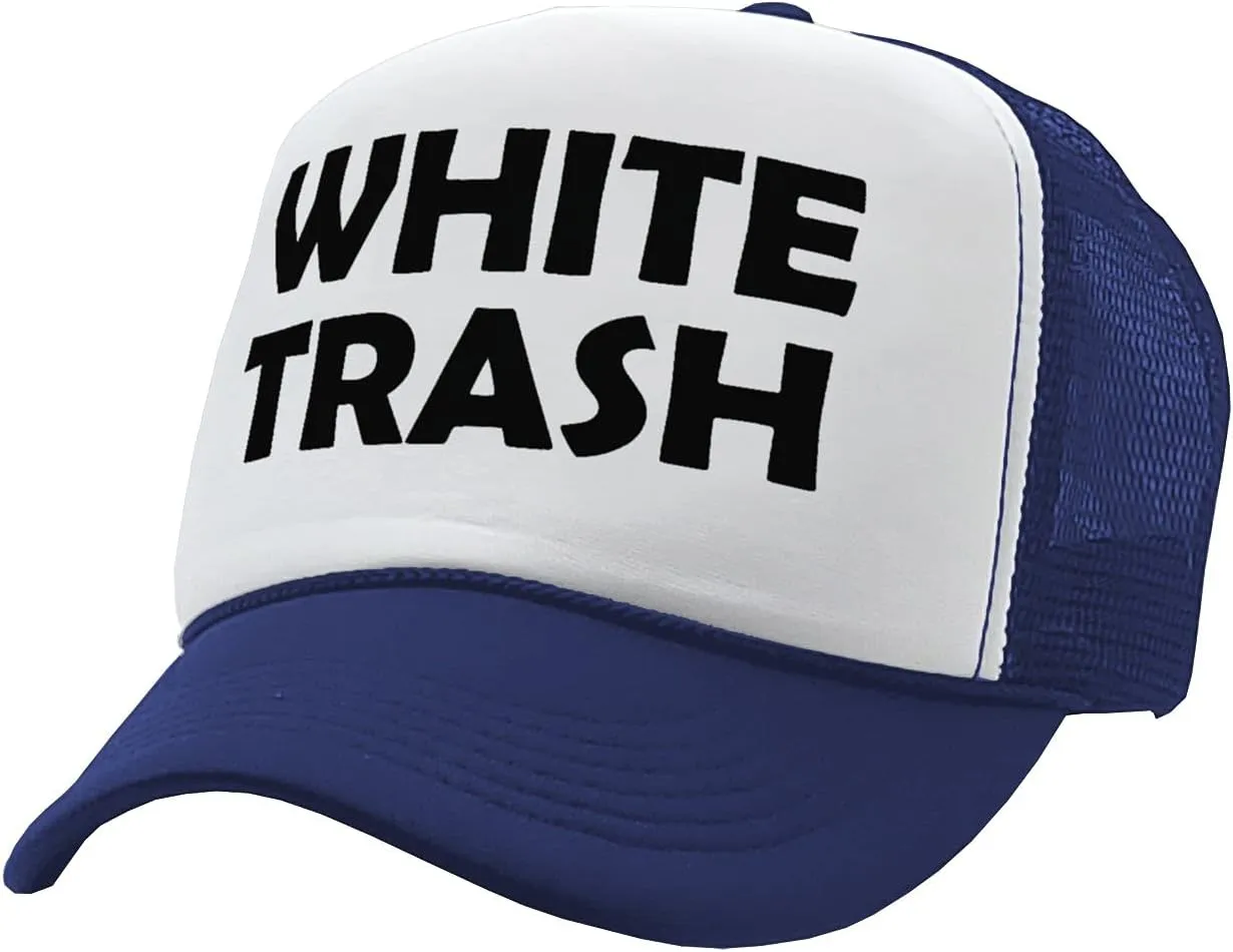 The Goozler - White Trash - Redneck Hillbilly Funny Prank - Vintage Retro Style Trucker Cap Hat