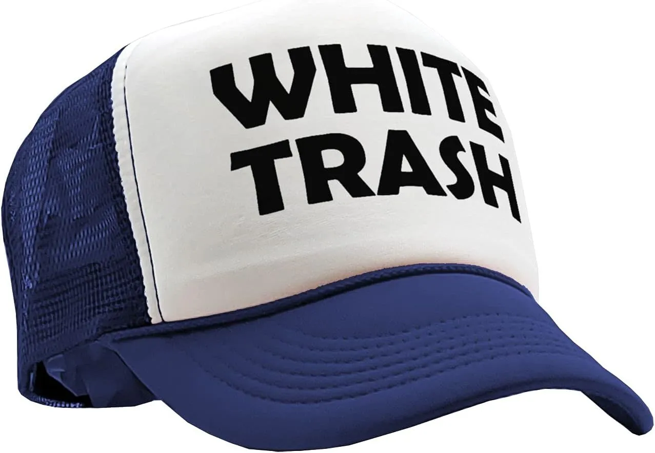 The Goozler - White Trash - Redneck Hillbilly Funny Prank - Vintage Retro Style Trucker Cap Hat