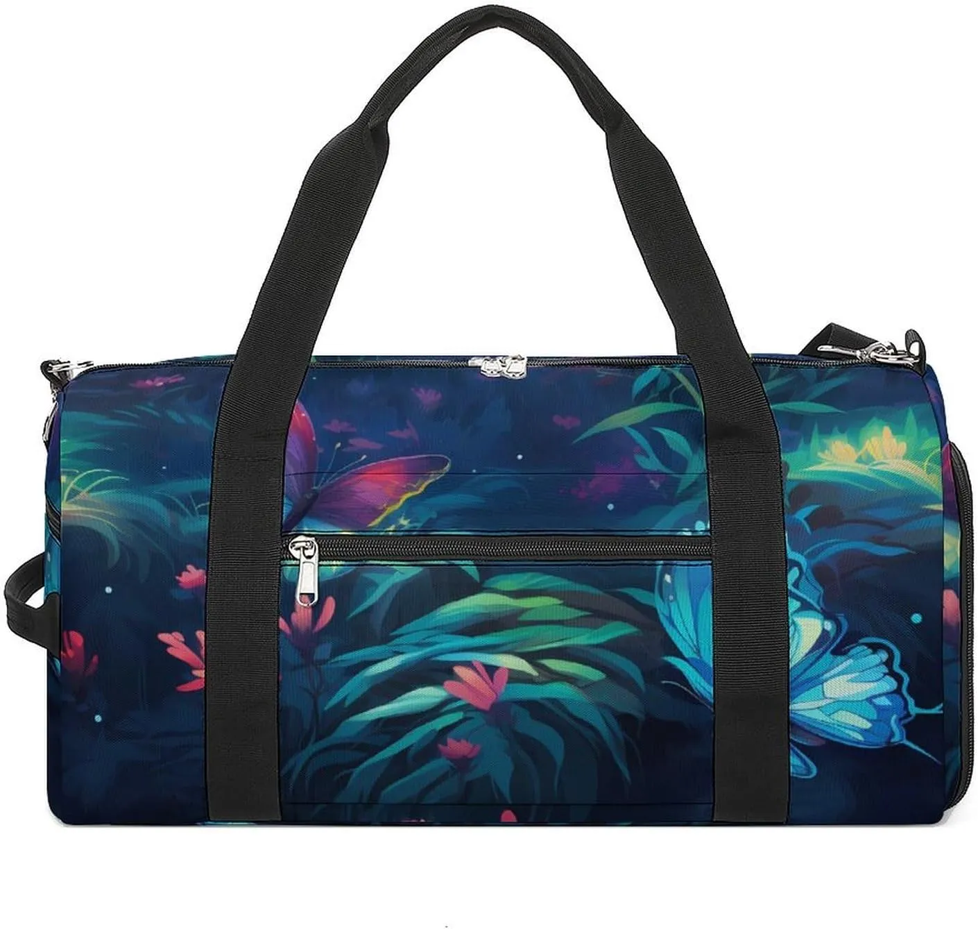 The Spiritual Butterflies Travel Duffle Bag Large Capacity Gym Bag Weekender Overnight Bags Carry on Tote Bag