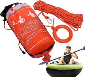 Throw Bags for Water Rescue - Floating Throw Bag with Rescue Rope - Professional Reflective Safety Equipment for Drowning Kayak Rafting Boating Flood Marine Pool