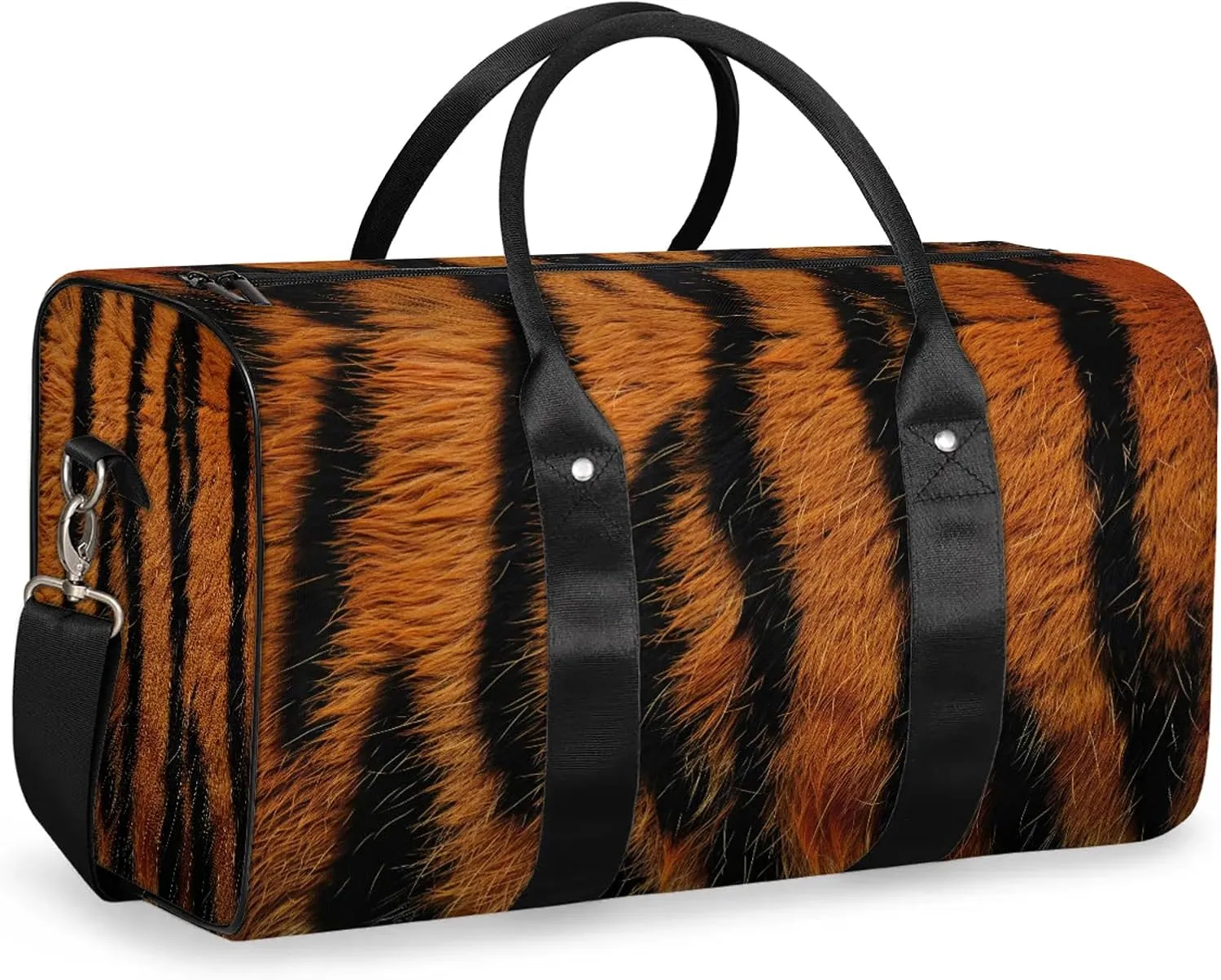 Tiger Wild Safari Skin Travel Bag for Men Women, Gym Duffle Bags for Travel, Carry On Luggage Bag, Weekender Overnight Workout Bags