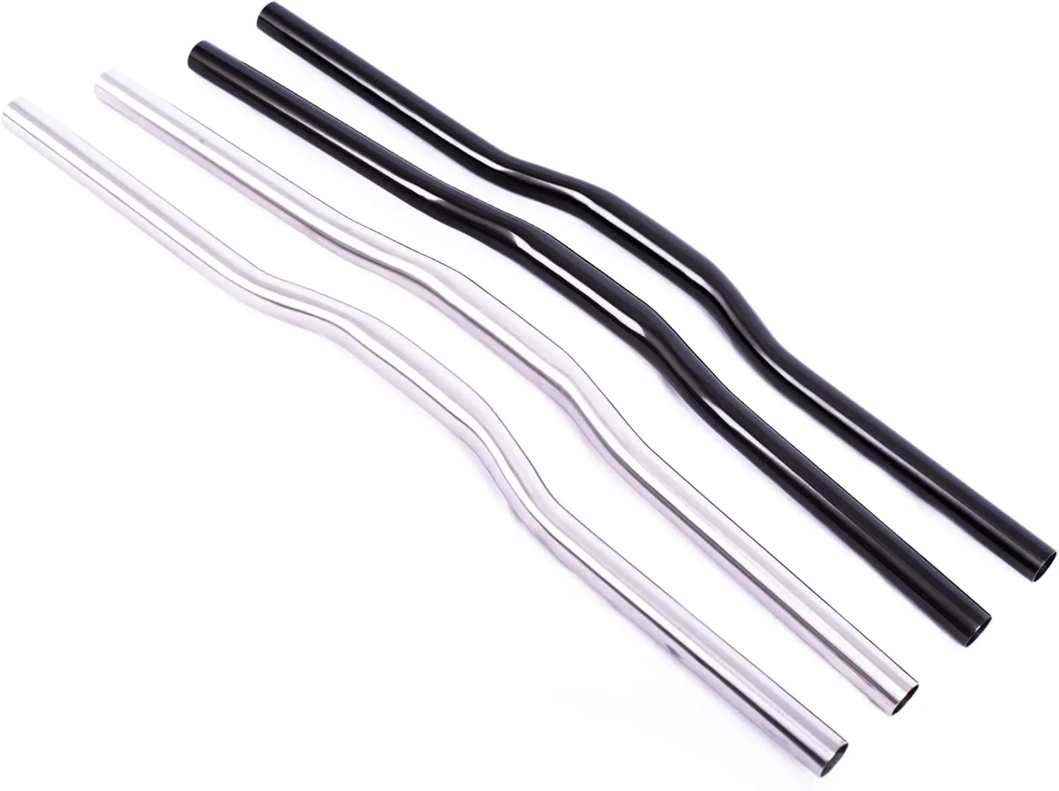 Titanium Handle Bar for Brompton bicycle 7° Riser 25.4mm can fit w3 Sixty Folding Bike Lightweight (TITANIUM COLOR, 600)