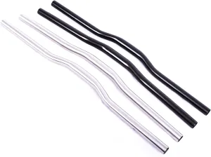 Titanium Handle Bar for Brompton bicycle 7° Riser 25.4mm can fit w3 Sixty Folding Bike Lightweight (TITANIUM COLOR, 600)