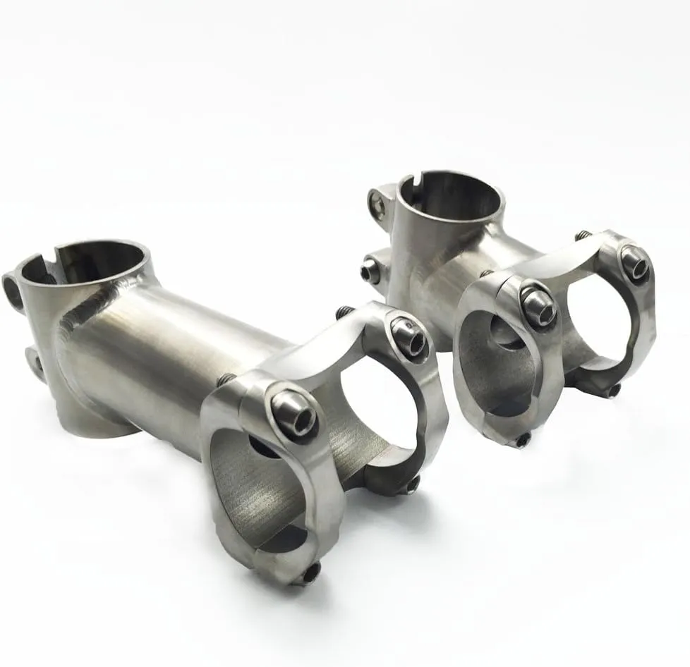 TiTo Titanium Bicycle Stem Bike Stem MTB Mountain Road Handlebar Stem 25.4mm/31.8mm X Length 50/60/70/80/90/100/110/120mm (‖ Style 31.8mm, Length 100mm)