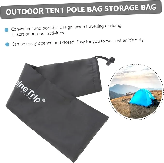 Toddmomy 2PCS Tent Pole Bag Fishing Rod Bag Tent Pole Storage Bag Outdoor Awning Portable Clothesline Hiking Poles Bag Pole Carry Bag Portable Storage Pouch Fishing Rod Pouch Camping Cane