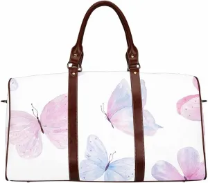 Toiletries Travel Bag Cute Butterflies Water-Color Pattern Personal Item Sports Gym Bag Water Resistant Weekender Overnight Bags For Women(Type-3,18.62"x 8.5"x 9.65")