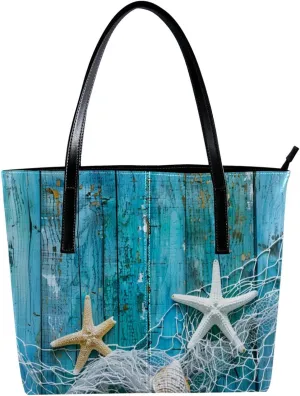 Tote Bag, Large Tote Bag, Women's Tote Handbags, Marine Color Coral, Womens Tote Bag